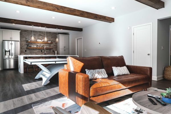 atlanta-rustic-basement Atlanta GA home renovations living room remodel project